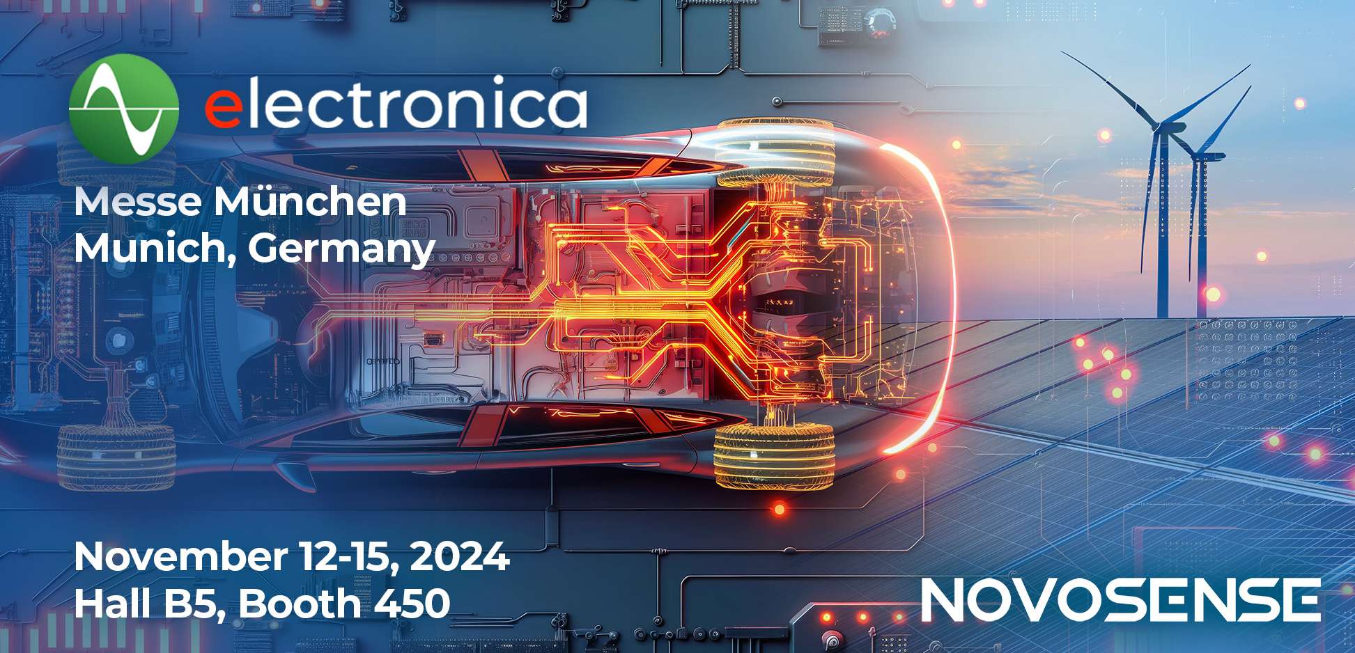 NOVOSENSEは、インテリジェントカー、電動化、産業制御に関する最新の研究開発成果をelectronica 2024に発表
